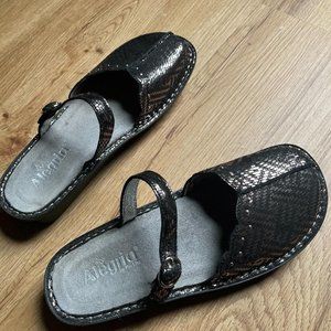 Alegria Shoes, black and silver